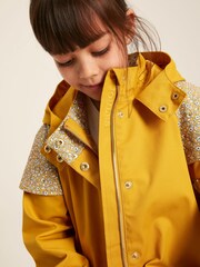 Joules Seacombe Yellow Waterproof Hooded Raincoat with Cape - Image 6 of 13