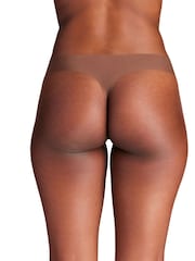 Under Armour Dark Brown No Show Pure Stretch Thongs 3 Pack - Image 3 of 5