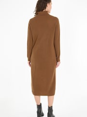 Tommy Hilfiger Cashmere Blend Roll Neck Brown Dress - Image 6 of 10