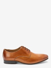 Tan Brown Regular Fit Derby Shoes - Image 1 of 5