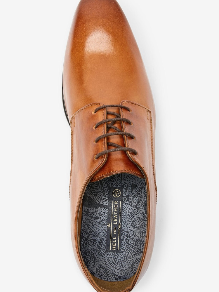 Tan Brown Regular Fit Derby Shoes - Image 2 of 5