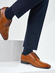 Tan Brown Regular Fit Derby Shoes - Image 5 of 5
