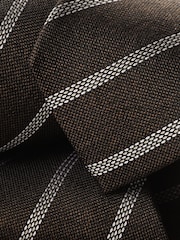 Charles Tyrwhitt Brown Silk Stripe Tie - Image 2 of 2