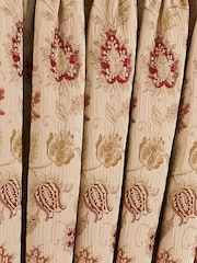 Paoletti Zurich Floral Champagne Cream Jacquard Pencil Pleat Curtains - Image 2 of 4