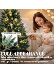 Homcom Green 4ft Pre-lit Christmas Tree with Vase Base - Image 5 of 6