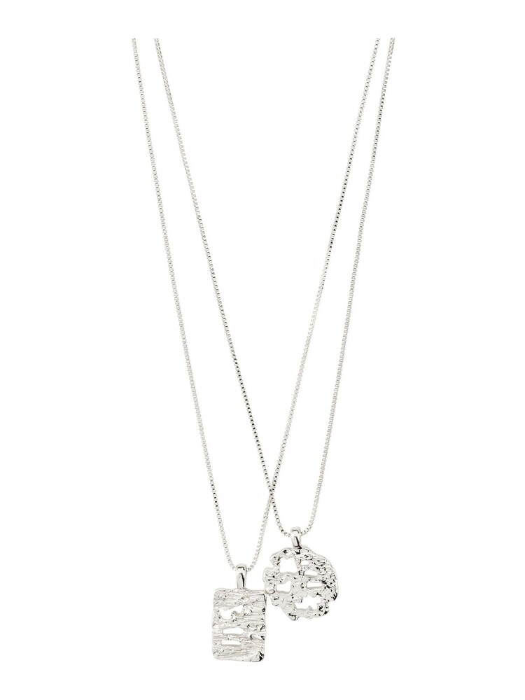 PILGRIM Silver Tone Brenda Recycled Chain Necklace 2 Packs - Image 1 of 3
