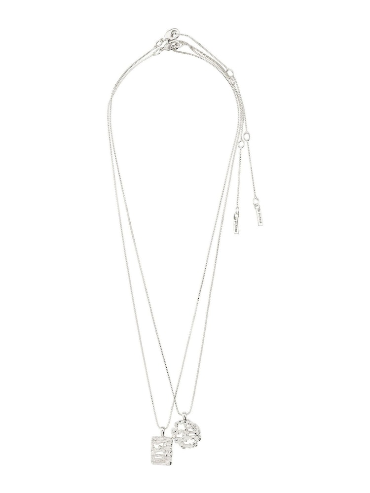 PILGRIM Silver Tone Brenda Recycled Chain Necklace 2 Packs - Image 2 of 3