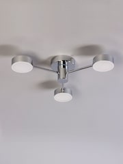 BHS Chrome Edessa 3x5w LED IP44 Ceiling Light - Image 2 of 5