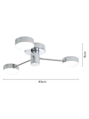 BHS Chrome Edessa 3x5w LED IP44 Ceiling Light - Image 4 of 5