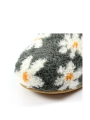 Lunar Grey Daisy Full Slippers - Image 10 of 10