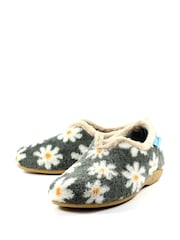 Lunar Grey Daisy Full Slippers - Image 7 of 10