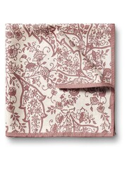 Charles Tyrwhitt Pink Heather Mini Paisley Print Silk Pocket Square - Image 1 of 3