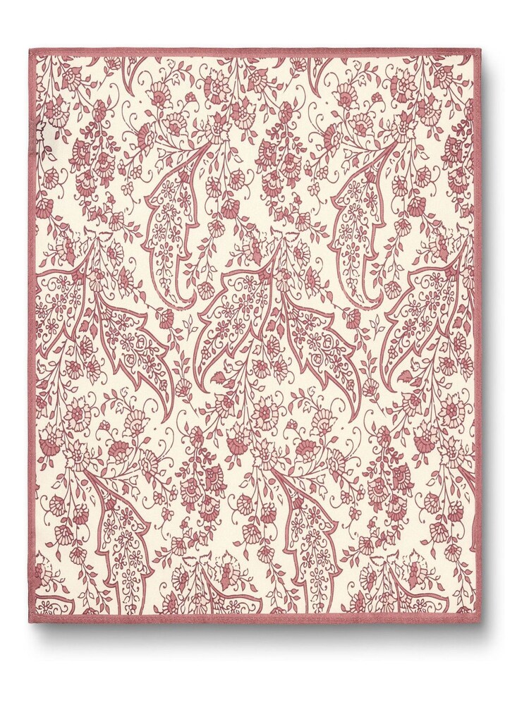 Charles Tyrwhitt Pink Heather Mini Paisley Print Silk Pocket Square - Image 2 of 3