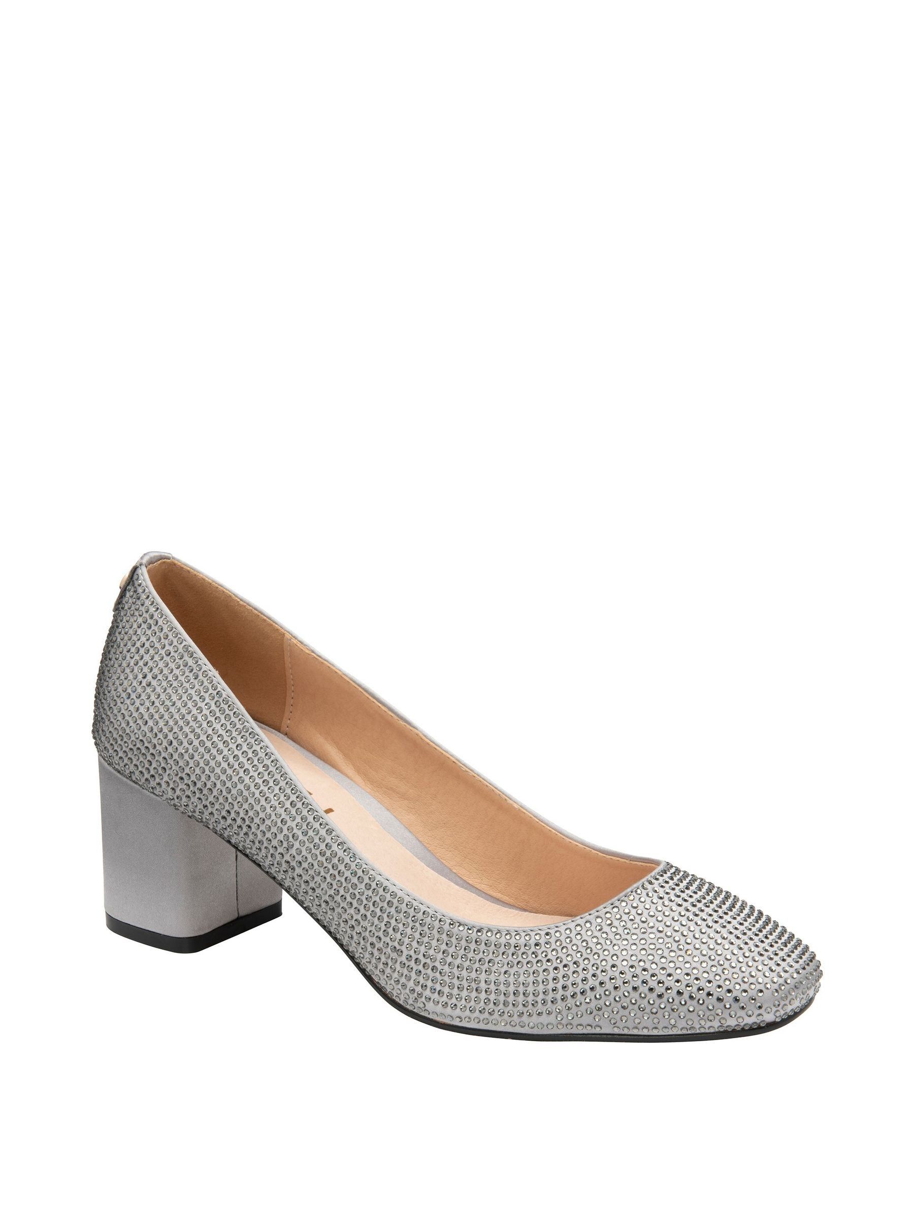 Grey satin court shoes deals