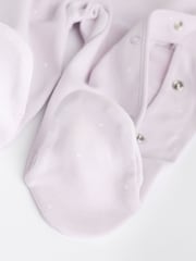 Purple Unicorn Baby 100% Cotton Sleepsuits 3 Pack (0mths-2yrs) - Image 9 of 12