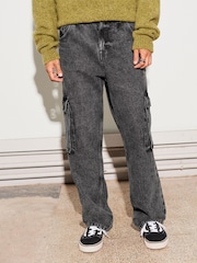 Black EDIT Denim Cargo Jeans - Image 1 of 11