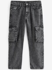 Black EDIT Denim Cargo Jeans - Image 6 of 11