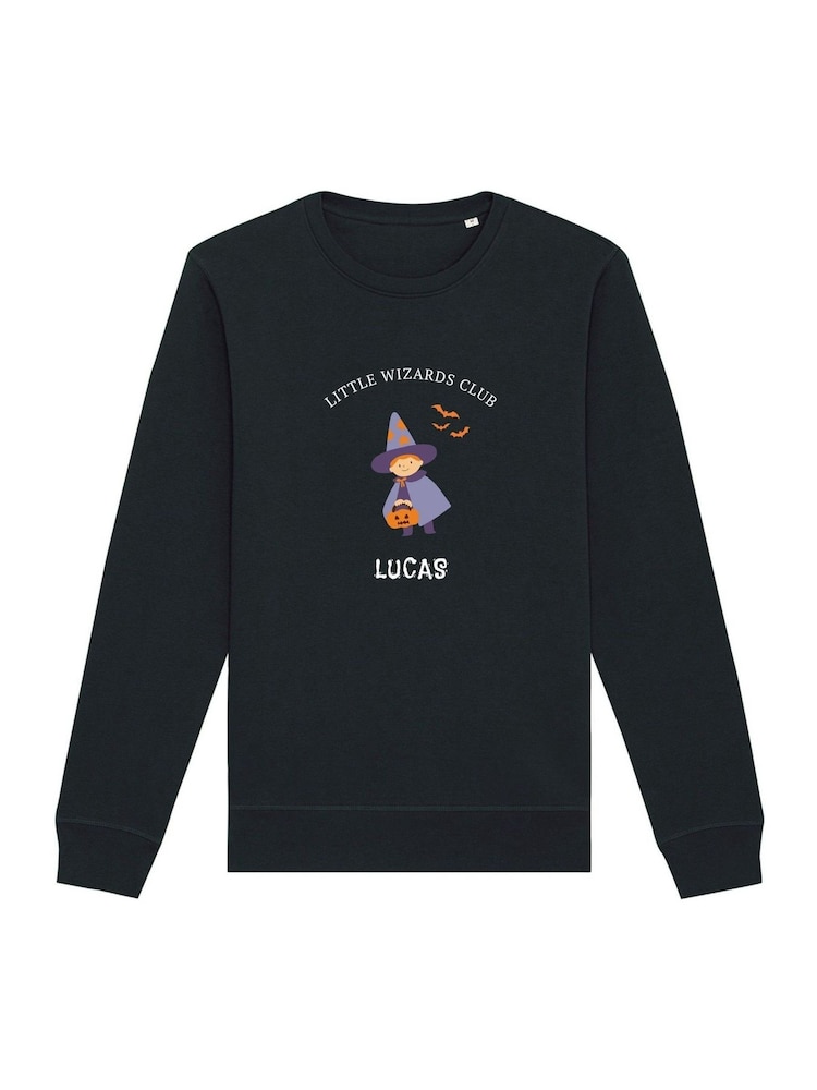 Personalised Kid's Wizard Halloween Sweatshirt by Koko Blossom - Image 1 of 2 Personalised Kid's Wizard Halloween Sweatshirt by Koko Blossom - Image 1 of 2