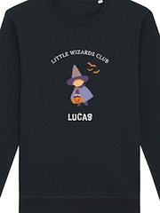 Personalised Kid's Wizard Halloween Sweatshirt by Koko Blossom - Image 2 of 2