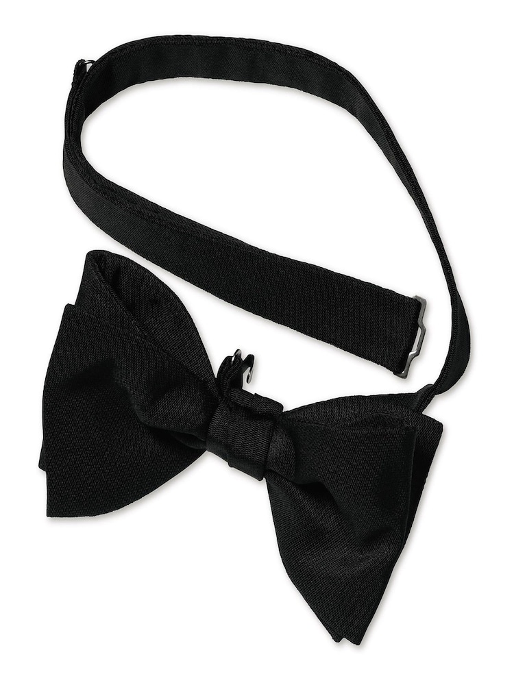 Charles Tyrwhitt Black Barathea Ready-Tied Silk Bow Tie - Image 2 of 2