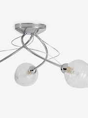 Clear Drizzle 3 Light Flush Ceiling Light - Image 10 of 11