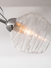 Clear Drizzle 3 Light Flush Ceiling Light - Image 3 of 9