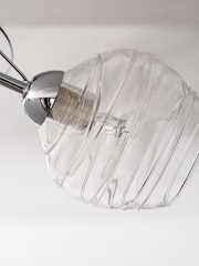 Clear Drizzle 3 Light Flush Ceiling Light - Image 8 of 9