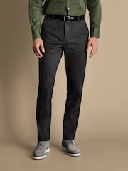 Charles Tyrwhitt Grey Classic Fit Ultimate non-iron Chino Trousers - Image 1 of 5