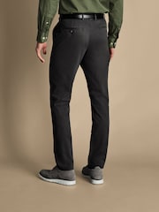 Charles Tyrwhitt Grey Classic Fit Ultimate non-iron Chino Trousers - Image 2 of 5