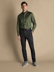 Charles Tyrwhitt Grey Classic Fit Ultimate non-iron Chino Trousers - Image 3 of 5