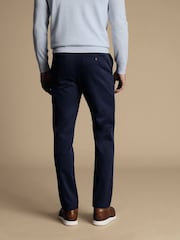 Charles Tyrwhitt Blue Classic Fit Ultimate non-iron Chino Trousers - Image 2 of 4