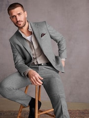 siva - Signature Tollegno Italian Wool Suit jakna; suknjič - Slika 1 iz 10