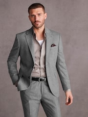 siva - Signature Tollegno Italian Wool Suit jakna; suknjič - Slika 2 iz 10