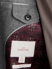 siva - Signature Tollegno Italian Wool Suit jakna; suknjič - Slika 5 iz 10
