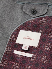 siva - Signature Tollegno Italian Wool Suit jakna; suknjič - Slika 8 iz 10