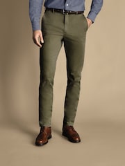 Charles Tyrwhitt Green Classic Fit Ultimate non-iron Chino Trousers - Image 1 of 5