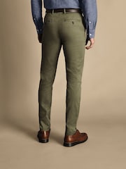 Charles Tyrwhitt Green Classic Fit Ultimate non-iron Chino Trousers - Image 2 of 5