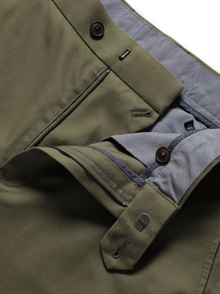 Charles Tyrwhitt Green Classic Fit Ultimate non-iron Chino Trousers - Image 5 of 5