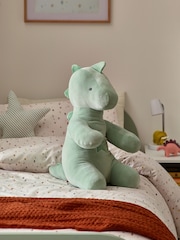 Green Dinosaur Extra Large Super Soft Squidge Toy Cushion - Image 1 of 7