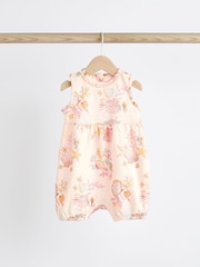 Grey Seashell Print Baby Vest Rompers 3 Pack - Image 4 of 10