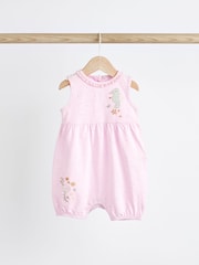Grey Seashell Print Baby Vest Rompers 3 Pack - Image 5 of 10
