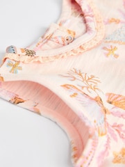 Grey Seashell Print Baby Vest Rompers 3 Pack - Image 7 of 10