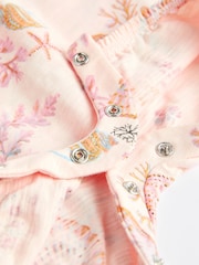 Grey Seashell Print Baby Vest Rompers 3 Pack - Image 8 of 10