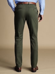 Charles Tyrwhitt Green Classic Fit Ultimate non-iron Chino Trousers - Image 2 of 5