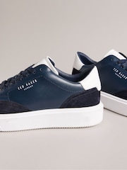 Ted Baker Blue Inflated Sole Leather and Suede Luigis Trainers - Image 3 of 4