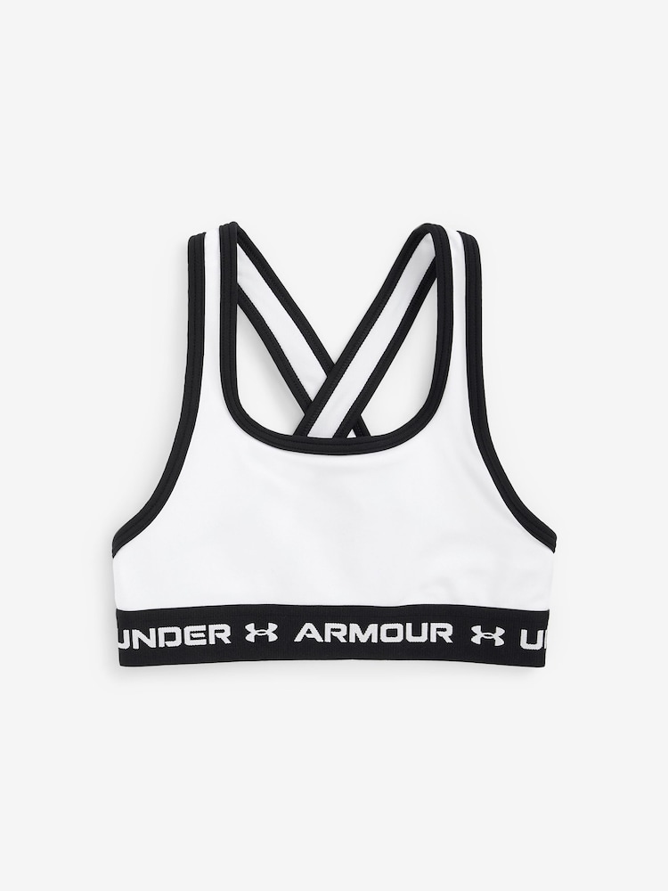 Under Armour White Crossback Mid Support Bra - Image 1 of 3