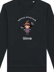 Personalised Kid's Witch Club Halloween Sweatshirt by Koko Blossom - Image 2 of 2