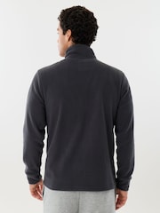 Threadbare Grey Onion Quilted Quarter Zip Fleece - Image 2 of 4