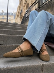 Novo Green Standard Fit Fancie Mary Jane Flat Shoes - Image 1 of 6