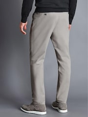 Charles Tyrwhitt Grey Slim Fit Ultimate Non-Iron Chino Trousers - Image 2 of 5